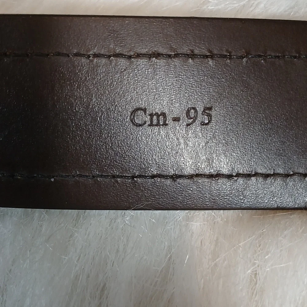 Salvatore Ferragamo Men's Brown Single Leather Belt CM(95) - Picture 5 of 9